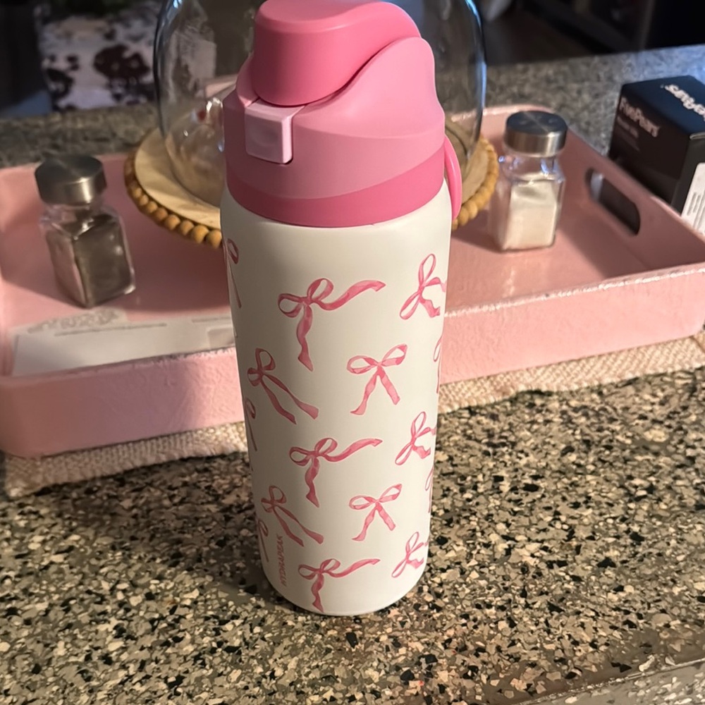Pink Bow Thermos Bottle
